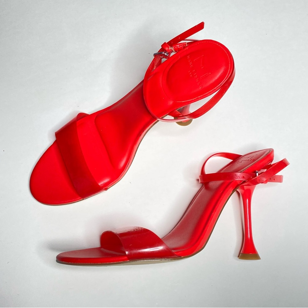 Marc Fisher LTD Calisty Jelly Strap Red Heels — US 6.5M